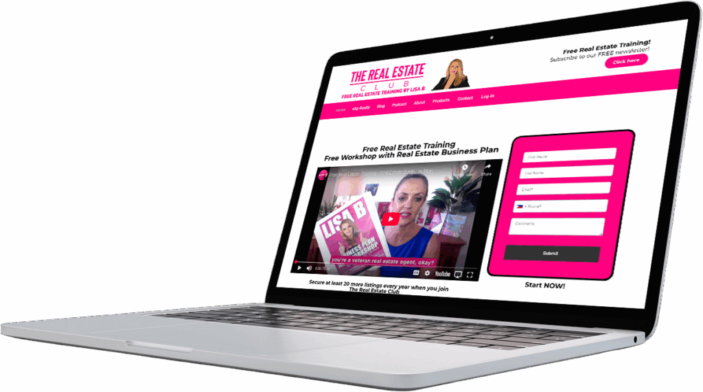 Lisa B promoting The Real Estate Club for Australian agents