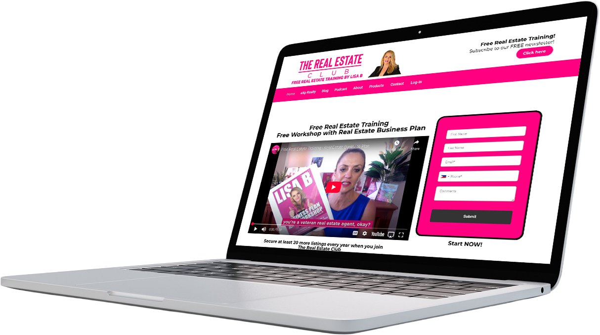 Lisa B promoting The Real Estate Club for Australian agents